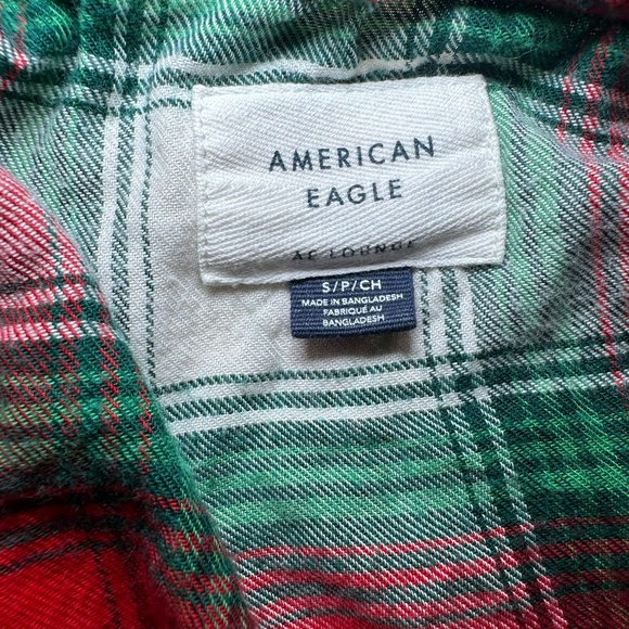 American eagle Christmas flannel sleep romper - Picture 4 of 4